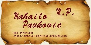 Mahailo Pavković vizit kartica
